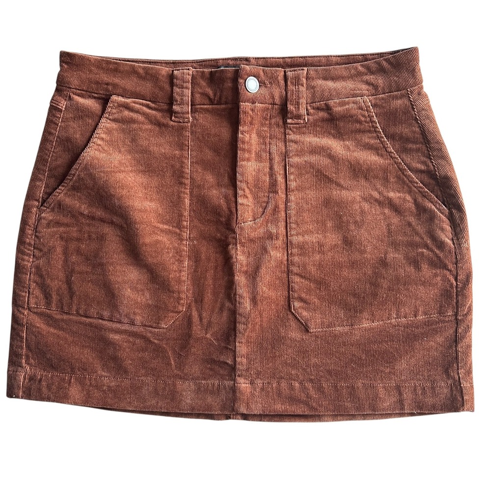 Sanctuary Corduroy Mini Skirt Copper Casual Boho Retro‎ Size 28 Chic Large